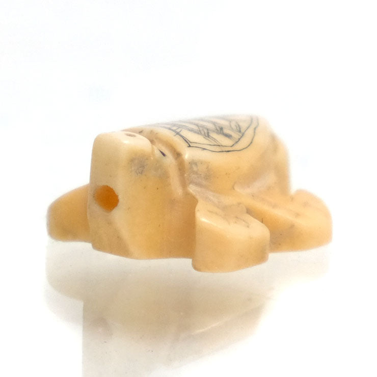 Carved Bone Pendant, Turtle 6