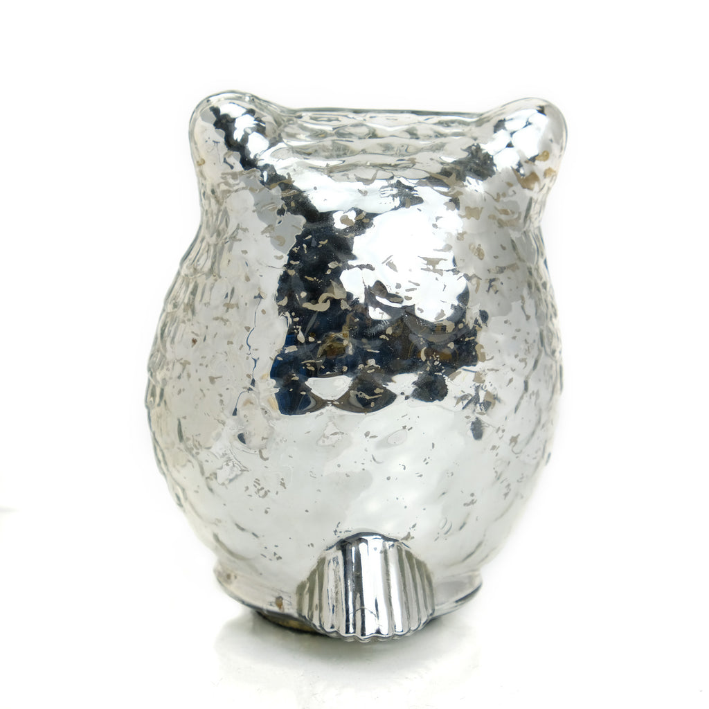 Glass Owl Silvered Large #2