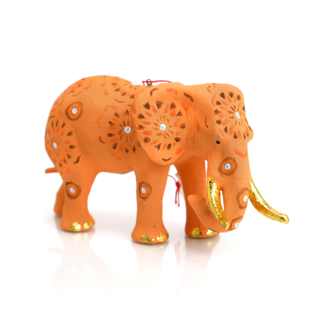 Patterned Elephant Ornament