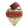 Beaded Sacred Heart Ornament
