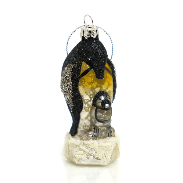 Penguin Mama and Chick Ornament