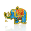Blue Elephant with Bell Ornament