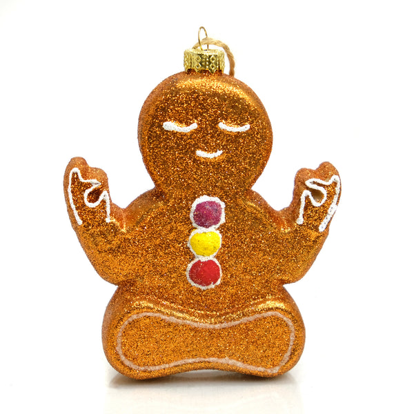 Yoga Gingerbread Man Ornament