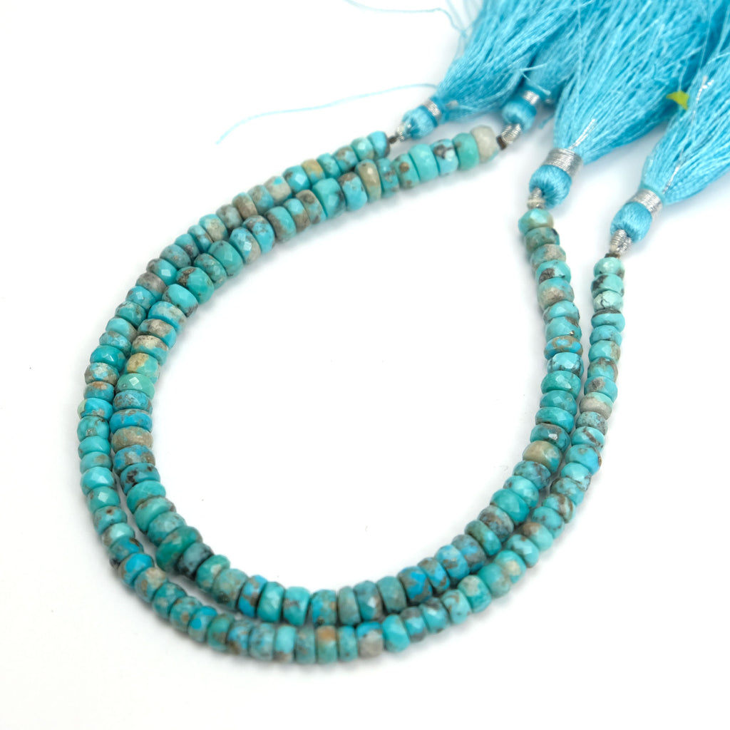 Turquoise 6mm Faceted Rondelles