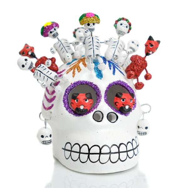 Clay Skull with Mini Figures #2