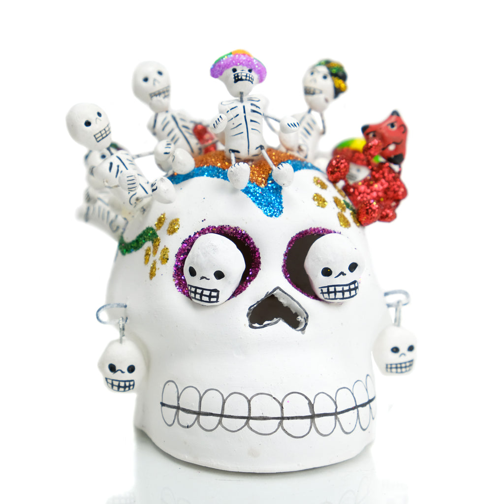 Clay Skull with Mini Figures #1