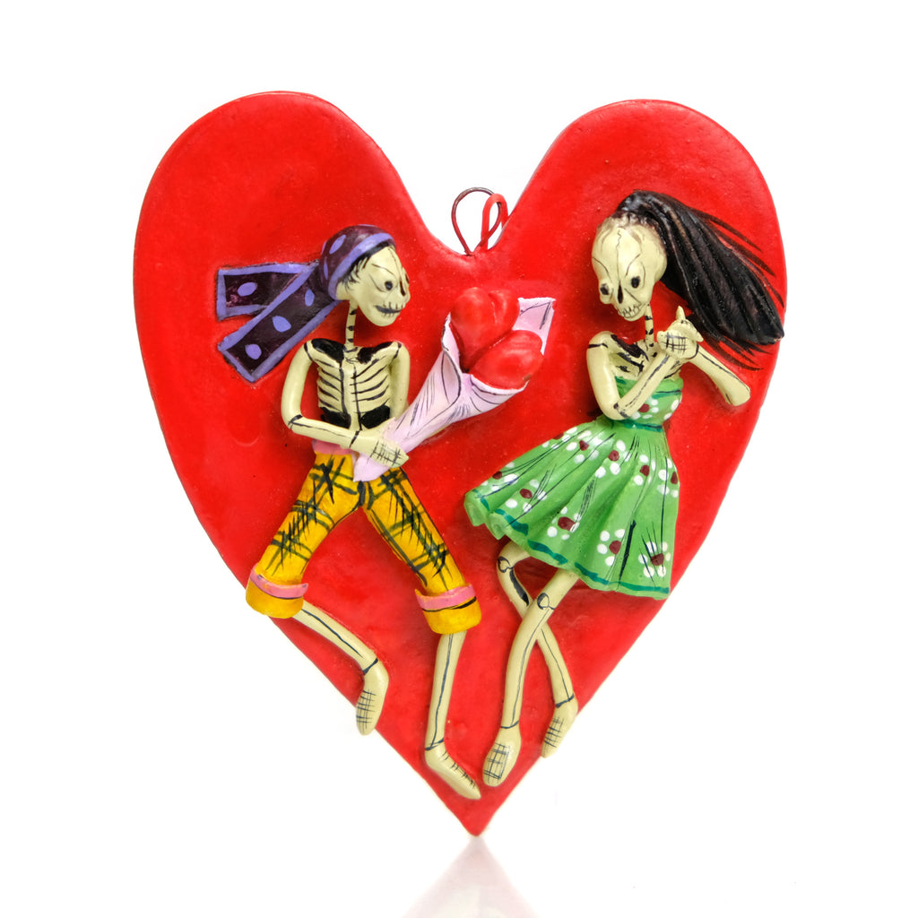 Heart with Love Skeleton Ornament #3