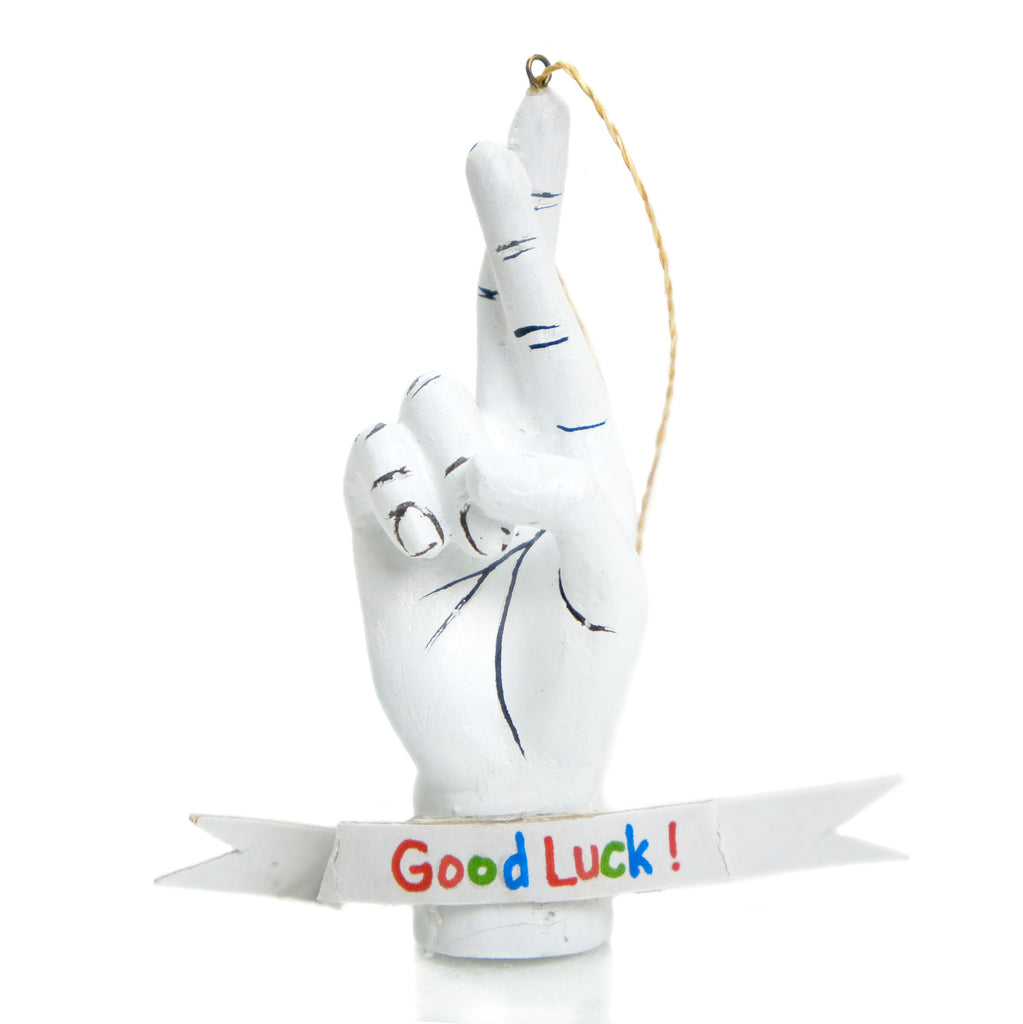 Fingers Crossed Good Luck Hand Ornament