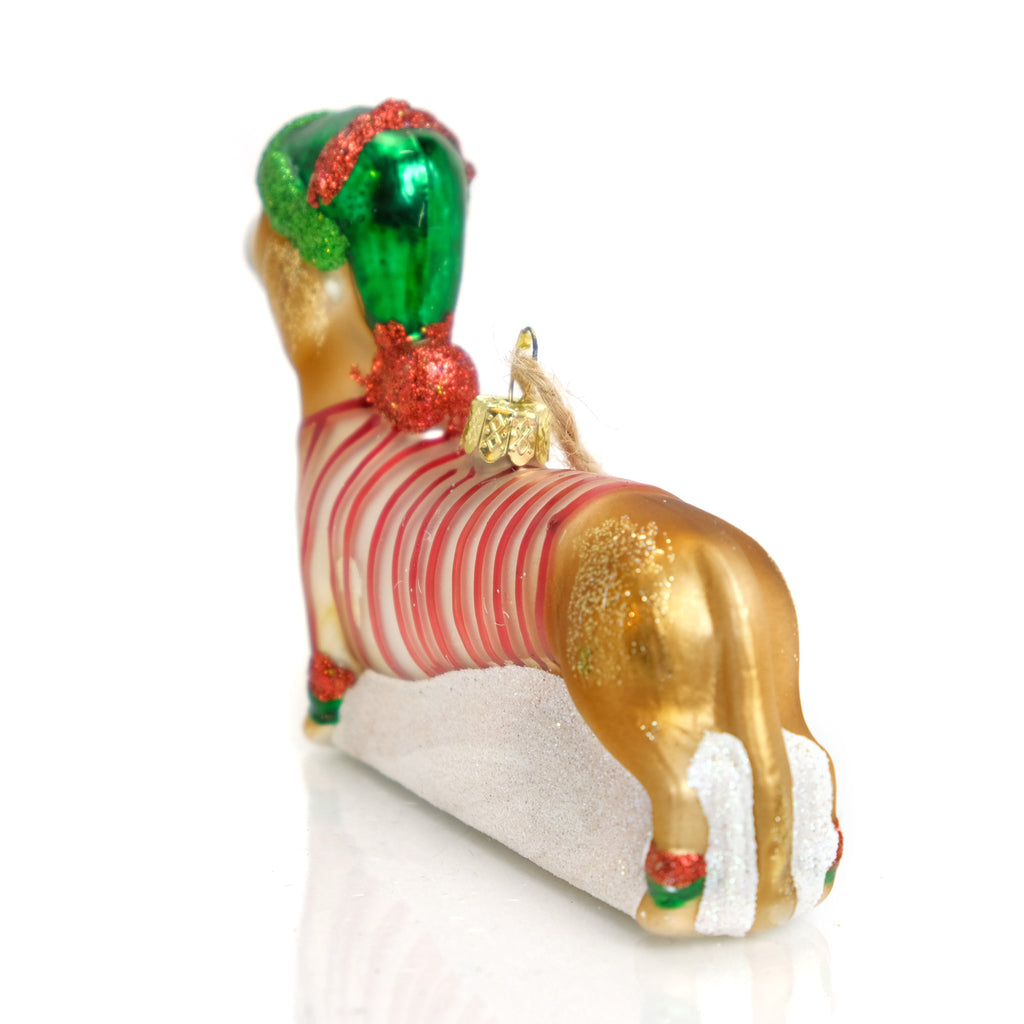 Holiday Dachshund Pup Ornament