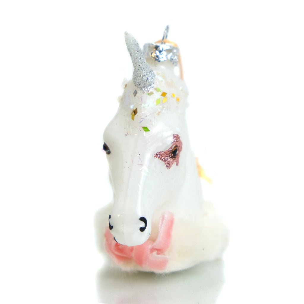 Glittered Unicorn Ornament