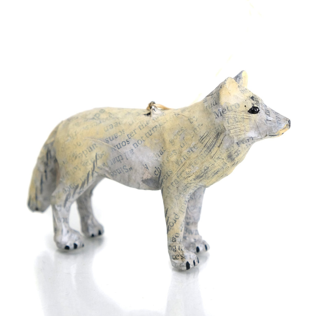 Wolf Text Paper Ornament