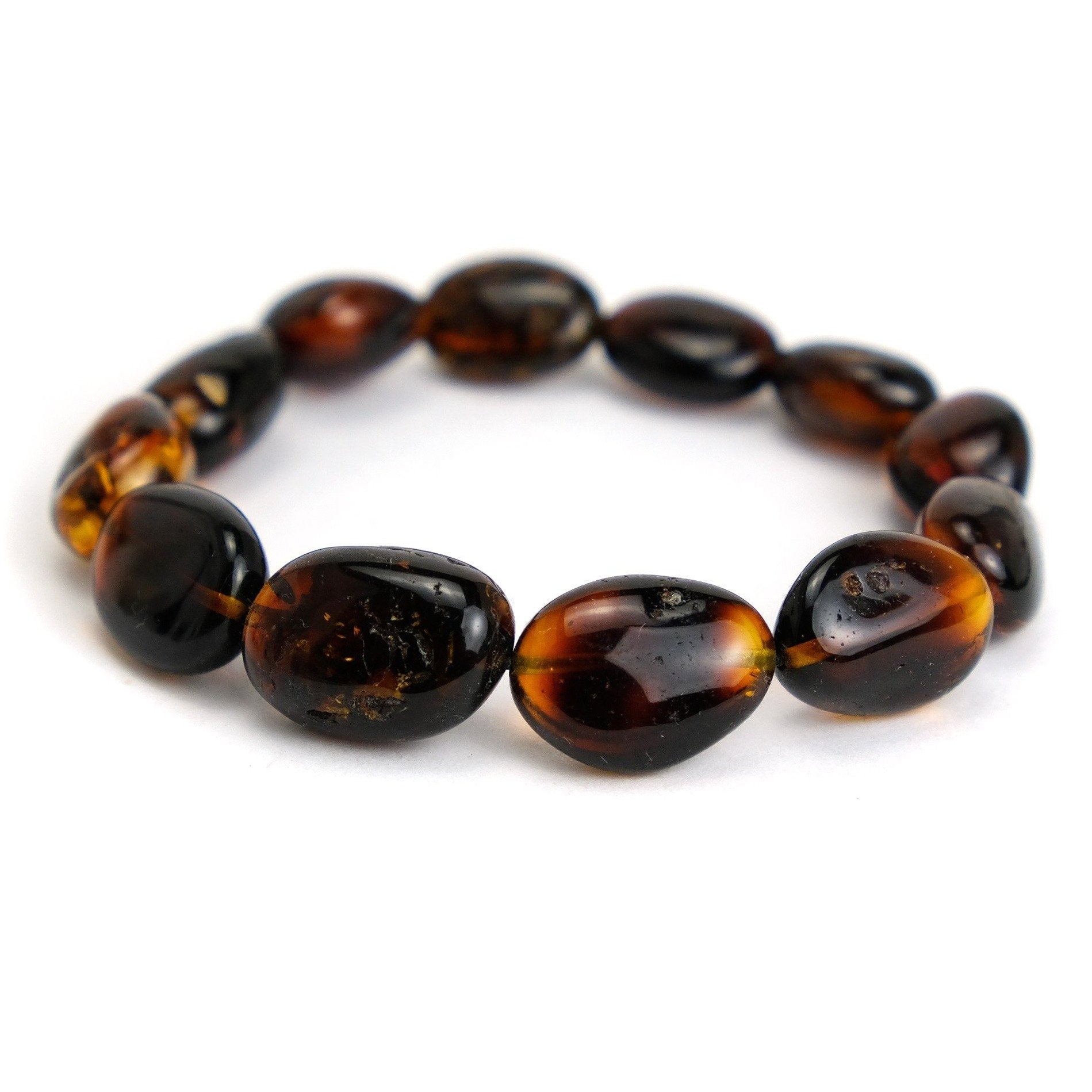 Baltic Amber Stretch Bracelet #1 – Beads of Paradise