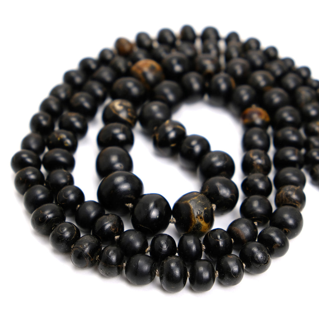 Black Coral Knotted Necklace