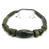 Afghan Jade Bowenite Necklace Hand Carved in Pre-Columbian Style #1