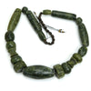 Afghan Jade Bowenite Necklace Hand Carved in Pre-Columbian Style #1
