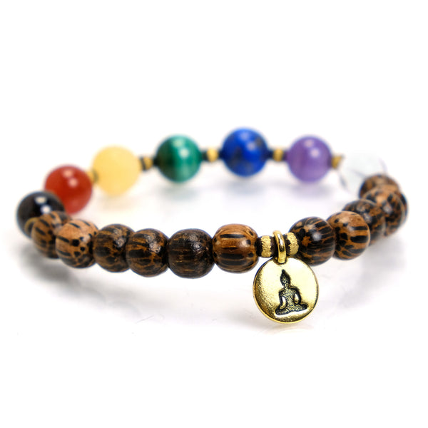 7 Chakra Stone Bracelet | Buddha & Karma