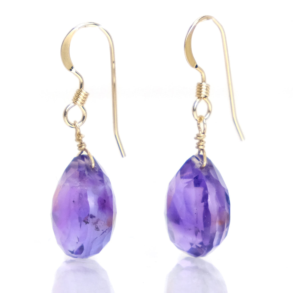 Amethyst Earrings with Gold Filled Earwires