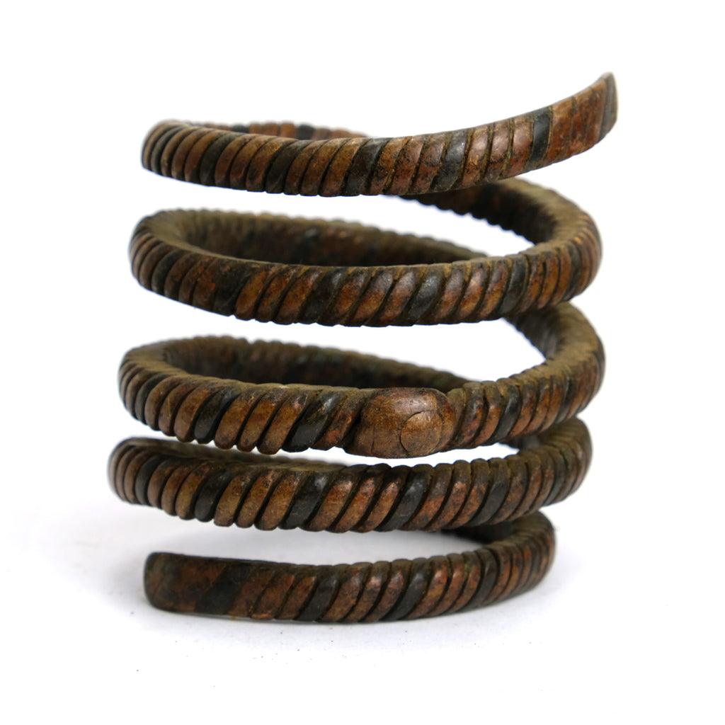 Benue River Valley 19th Century Coiled Copper Currency Bangles from Nigeria