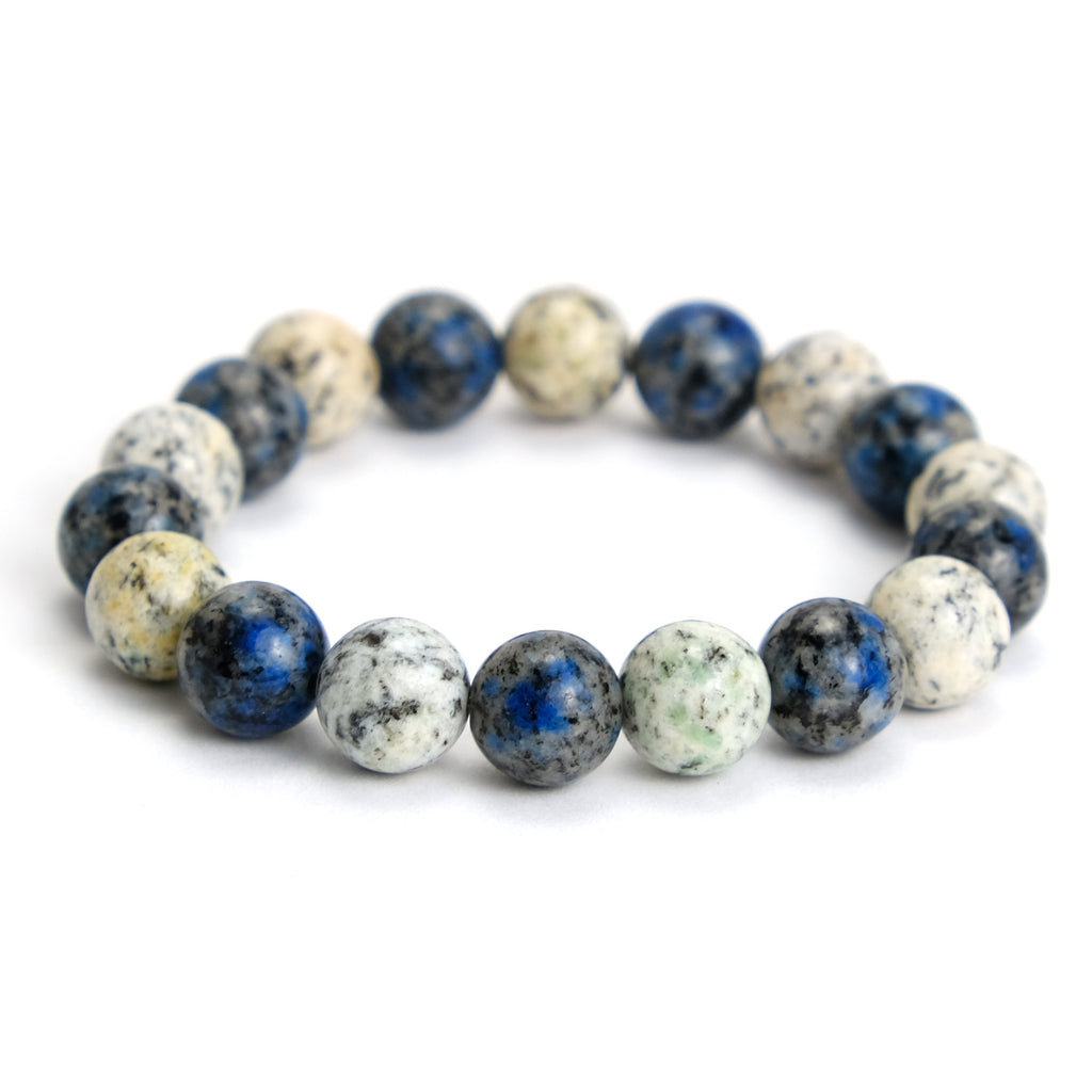 K2 Granite with Azurite Stretch Bracelet #2