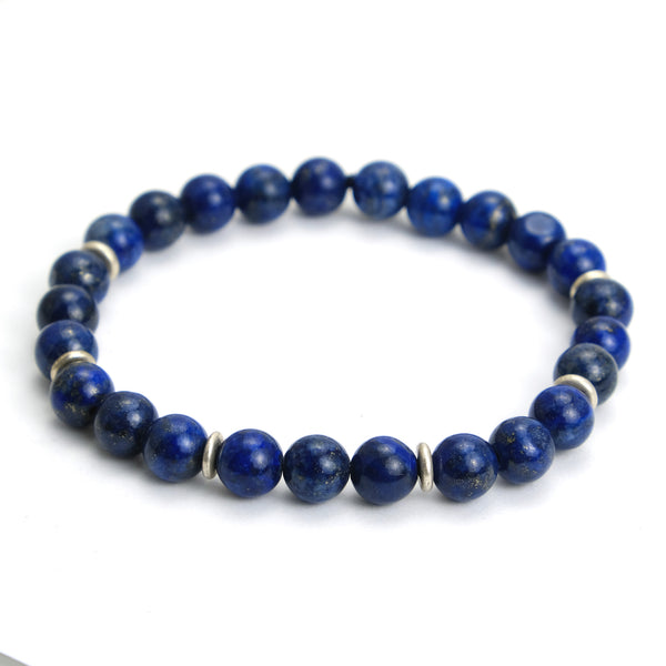 Lapis Lazuli Bracelet on Elastic Cord