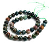 Bloodstone Faceted Rounds 10mm Strand