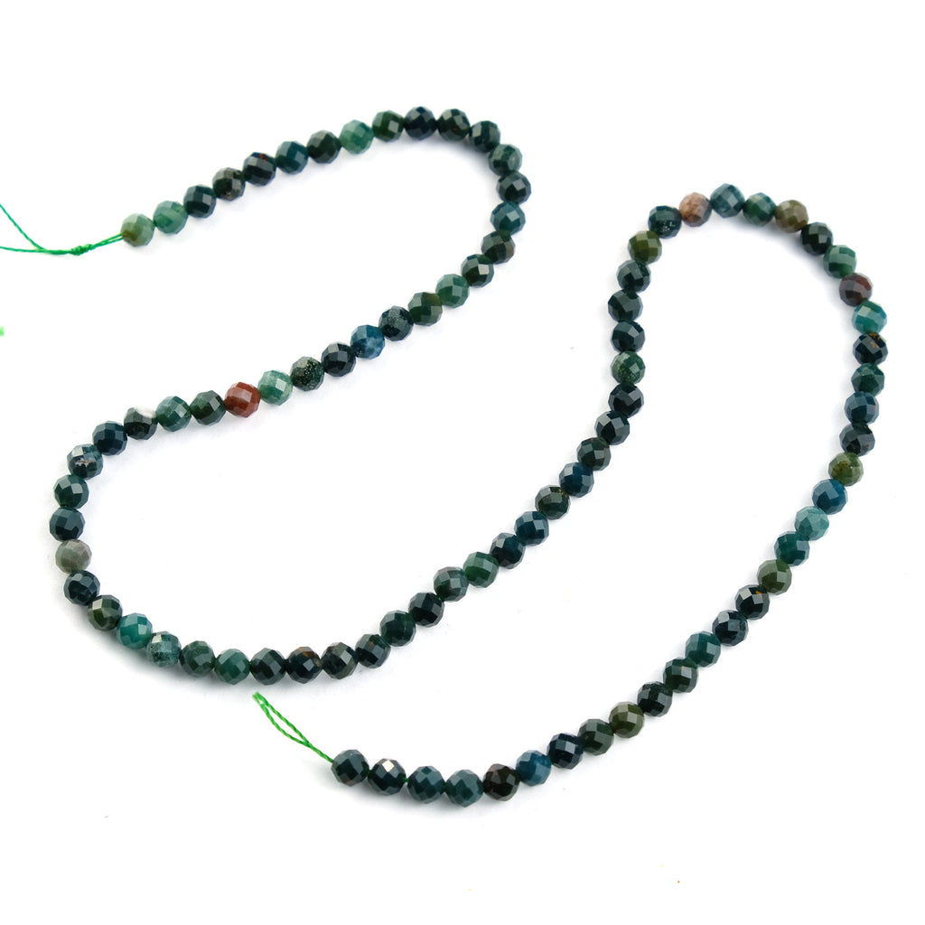 Bloodstone Faceted Rounds 4mm Strand