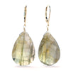 Labradorite Earrings with Gold Plated Latch Back #2