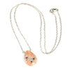 Pink Opal Necklace On Sterling Silver Chain With Sterling Silver Trigger Clasp