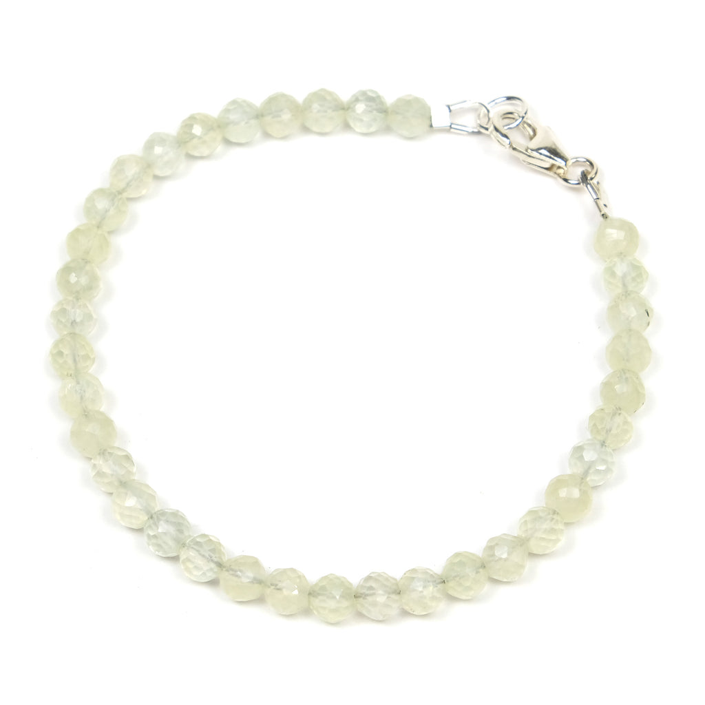 Prehnite Bracelet with Sterling Silver Trigger Clasp