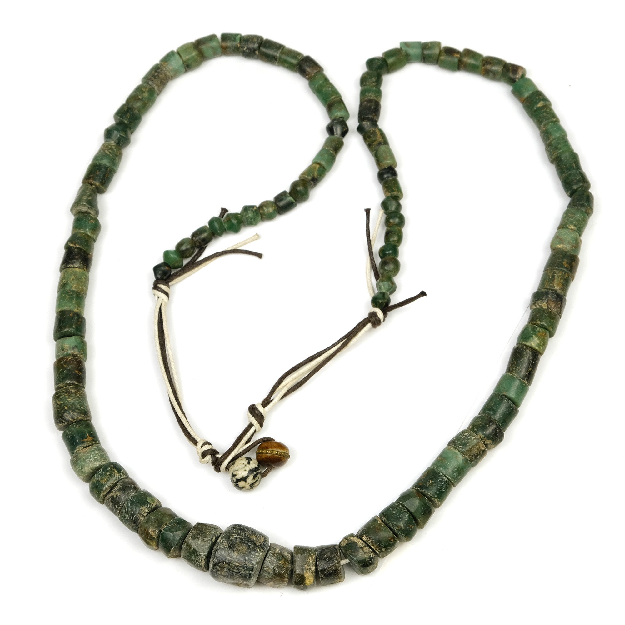 12th - 16th Century Forest Green Serpentine Necklace 1 – Beads of