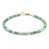 4mm Brazilian Emerald Faceted Bracelet with Gold Filled Trigger Clasp