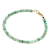 4mm Brazilian Emerald Faceted Bracelet with Gold Filled Trigger Clasp