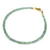Emerald Faceted Bracelet with Gold Filled Trigger Clasp