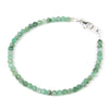 3mm Brazilian Emerald Faceted Bracelet with Sterling Silver Trigger Clasp