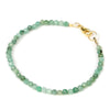 3mm Brazilian Emerald Faceted Bracelet with Gold Filled Trigger Clasp