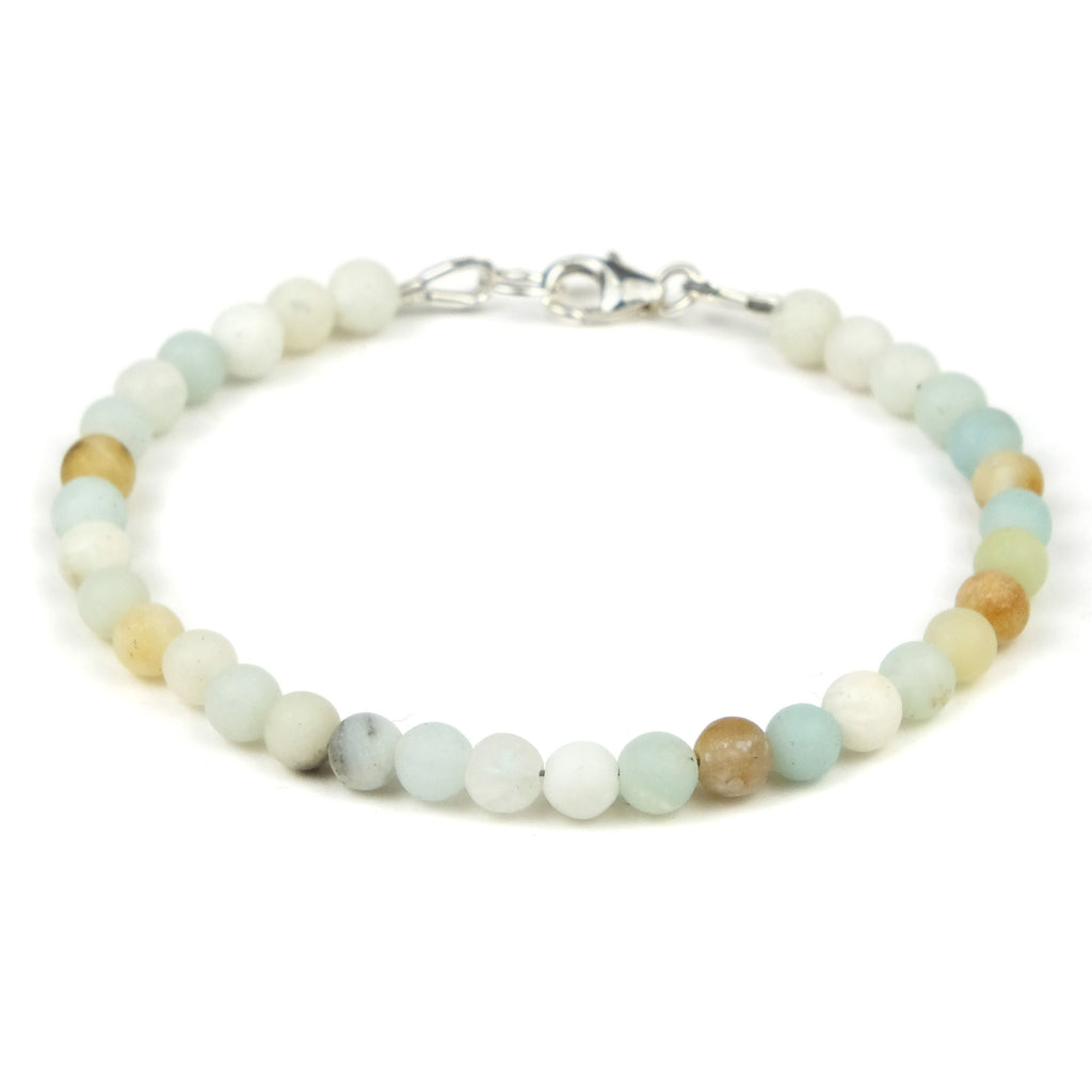 Amazonite Bracelet with Sterling Silver Trigger Clasp