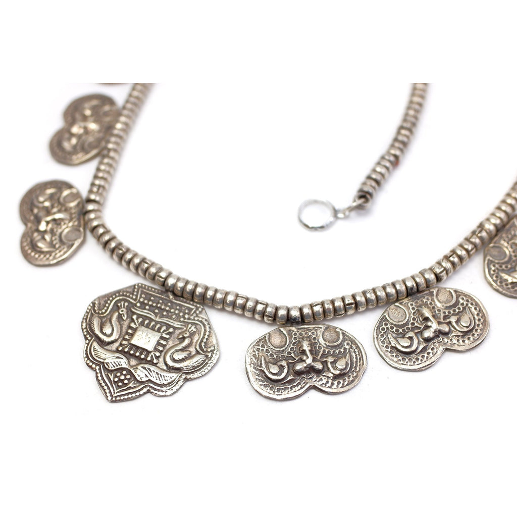 Hindu Antique  Heirloom Silver Necklace