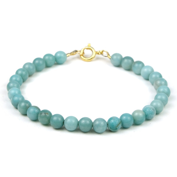 Amazonite Bracelet with Gold Filled Spring Clasp