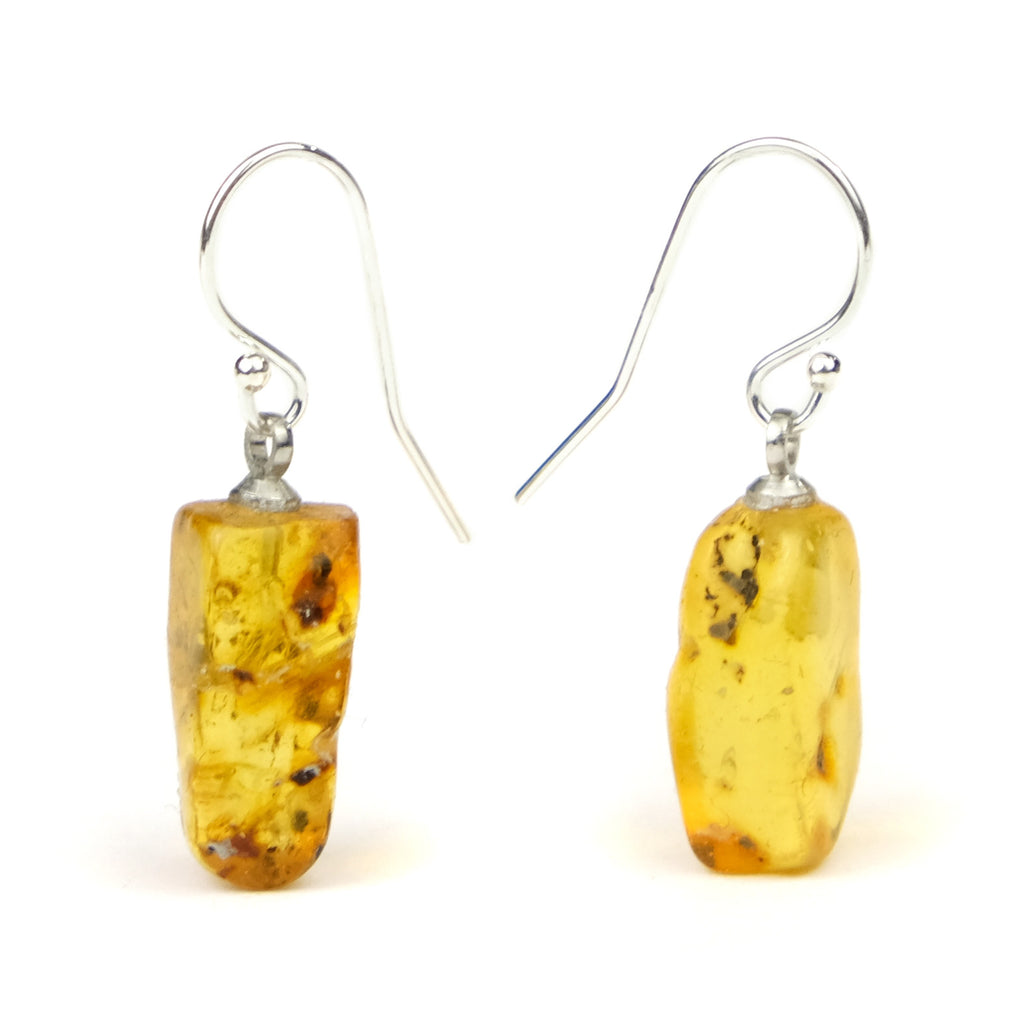 Amber Earrings with Sterling Silver French Ear Wires