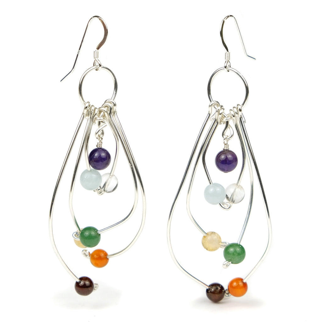 Chakra Earrings with Sterling Silver French Ear Wires