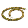 Unakite Jasper Necklace with Sterling Silver Trigger Clasp