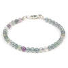 Fluorite Bracelet with Sterling Silver Lobster Claw Clasp