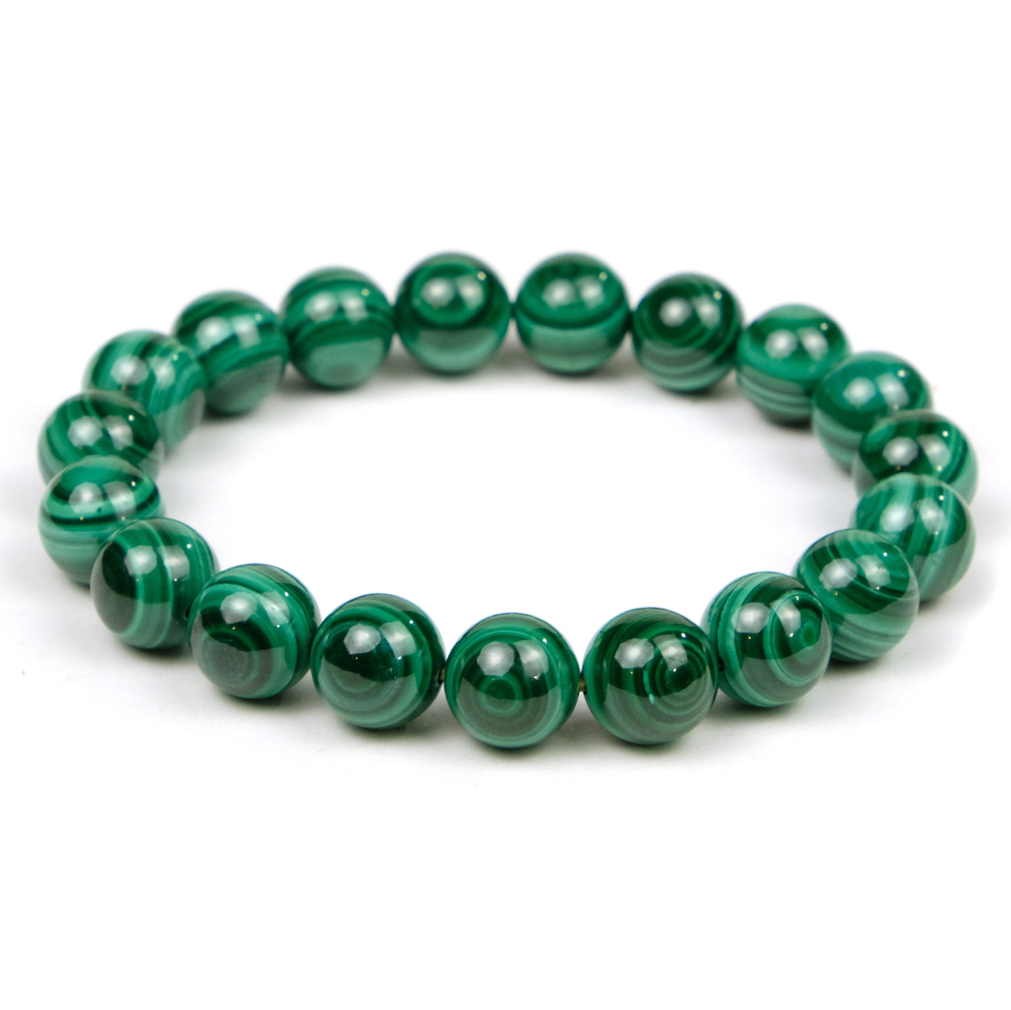Vintage Green Semiprecious Stone Bracelet Elastic Stretch One Size - Ruby  Lane