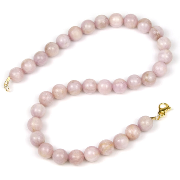 Kunzite Necklace with Golf Filled Trigger Clasp
