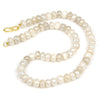 Mystic White Moonstone Knotted Necklace with Gold Plated S Hook Clasp