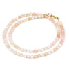 Pink Opal 4mm Faceted Round Necklace with Gold Filled Spring Clasp