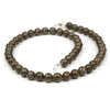 Brown Snowflake Obsidian 8mm Smooth Rounds Necklace with Sterling Silver Fancy Lobster Clasp