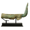 19th or Earlier Century Bronze Mudra Right Hand Fragment Arm on Base