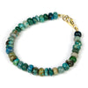 Chrysocolla 7mm Rondelle Bracelet with Gold Filled Trigger Clasp