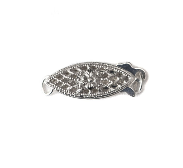 Sterlig Silver Oval Box Clasp